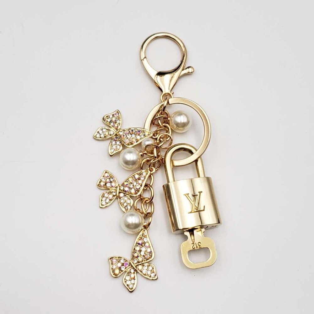 LV Gold Padlock & Key 🔒 Authentic Louis Vuitton Bag Unbranded Charm